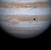5. Jupiter, Io, and Io's shadow, December 12, 2000. Photo Credit: Cassini-Huygens Mission (http://saturn.jpl.nasa.gov), December 12, 2000; National Aeronautics and Space Administration (NASA, http://www.nasa.gov)/Jet Propulsion Laboratory (JPL, http://www.jpl.nasa.gov)/University of Arizona, United States of America.