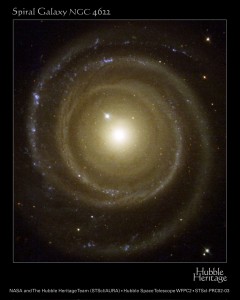 3. Galaxy NGC 4622. Photo Credit: May 2001, Earth-orbiting Hubble Space Telescope (HST), Hubble Heritage Team (STScI/AURA); Goddard Space Flight Center (GSFC, http://www.gsfc.nasa.gov, GL-2002-001138), National Aeronautics and Space Administration (NASA, http://www.nasa.gov), Government of the United States of America (USA); Acknowledgment: Dr. Ron Buta (University of Alabama, USA), Dr. Gene Byrd (University of Alabama, USA) and Tarsh Freeman (Bevill State Community College, USA)
