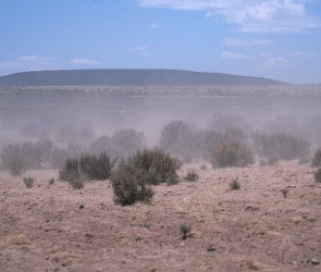 2. Spring of 2002: Dry Rangeland and a Blowing Wind. Arriba County, State of New Mexico, USA. Photo Credit: Jeff Vanuga (2002, http://photogallery.nrcs.usda.gov, NRCSNM02012), USDA Natural Resources Conservation Service (NRCS, http://www.nrcs.usda.gov), United States Department of Agriculture (USDA, http://www.usda.gov), Government of the United States of America (USA).
