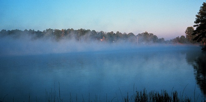 Early Morning Fog on a Southern Lake. Photo Credit: NOAA Central Library, National Oceanic and Atmospheric Administration Photo Library (http://www.photolib.noaa.gov, wea00153), Historic NWS (National Weather Service) Collection, National Oceanic and Atmospheric Administration (NOAA, http://www.noaa.gov), United States Department of Commerce (http://www.commerce.gov), Government of the United States of America (USA).