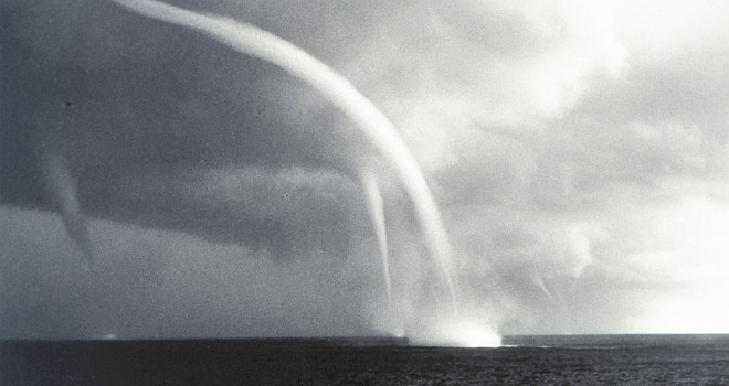 1. Multiple Waterspouts Off The Bahamas. Photo Credit: Dr. Joseph Golden, NOAA; National Oceanic and Atmospheric Administration Photo Library (http://www.photolib.noaa.gov, wea00312), Historic NWS Collection, National Oceanic and Atmospheric Administration (NOAA, http://www.noaa.gov), United States Department of Commerce (http://www.commerce.gov), Government of the United States of America (USA).