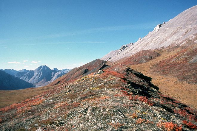 Mountains in the Sheenjek River Area, Arctic National Wildlife Refuge, State of Alaska, USA. Photo Credit: Curby, Alaska Image Library, United States Fish and Wildlife Service Digital Library System (http://images.fws.gov, AR-0002), United States Fish and Wildlife Service (FWS, http://www.fws.gov), United States Department of the Interior (http://www.doi.gov), Government of the United States of America (USA).