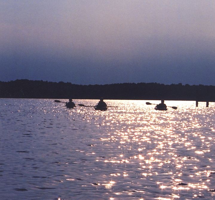 Late Afternoon on May 27, 2002: Group of Kayakers Kayaking on the Lower Patuxent River, State of Maryland, USA. Photo Credit: Mary Hollinger, NESDIS/NODC Biologist; National Oceanic and Atmospheric Administration Photo Library (http://www.photolib.noaa.gov, line2655), America's Coastlines Collection, National Oceanic and Atmospheric Administration (NOAA, http://www.noaa.gov), United States Department of Commerce (http://www.commerce.gov), Government of the United States of America (USA).