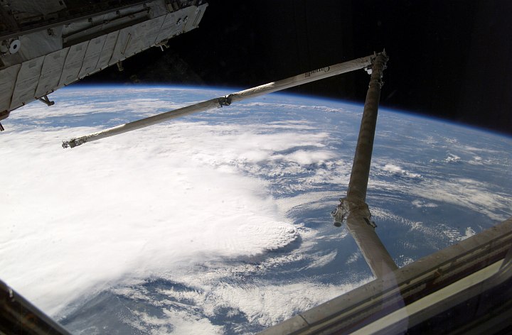 The Line of Thunderstorms on Planet Earth are Clearly Visible From the International Space Station. Photo Credit: Return to Flight, STS-114 Mission: Space Shuttle Discovery, Multimedia - Photo Gallery: Return to Flight Top 35 Images (http://www.nasa.gov/returntoflight/multimedia/top30_page1.html), Photo ID: ISS011E11416, National Aeronautics and Space Administration (NASA, http://www.nasa.gov), Government of the United States of America.