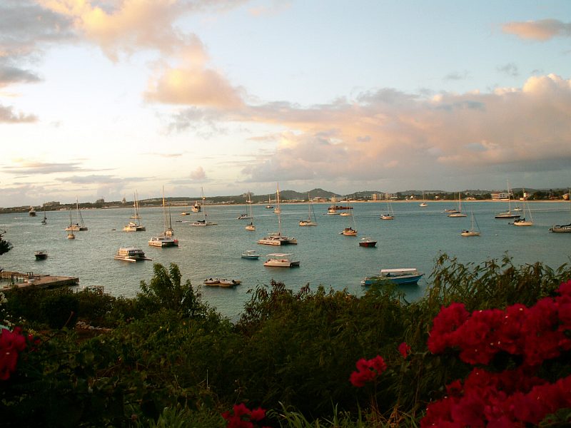 The Scenic View of Recreational Boating In the Quiet Waters of Simpson Bay Conveys a Sense of Peacefulness and Serenity, a Calming Effect. Simpson Bay, Sint Maarten (St. Maarten), Nederlandse Antillen - Netherlands Antilles in the Caribbean Sea. Photo Credit: Sean Varner, Washington DC Library, United States Fish and Wildlife Service Digital Library System (http://images.fws.gov, WOE191-Electronic), United States Fish and Wildlife Service (FWS, http://www.fws.gov), United States Department of the Interior (http://www.doi.gov), Government of the United States of America (USA).