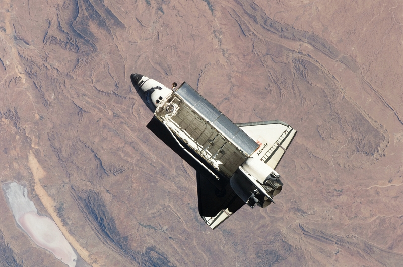 8. Flying High Above Planet Earth's Rugged Terrain -- Specifically North Africa -- Space Shuttle Atlantis (STS-129) Performs A Flyaround of the International Space Station After Undocking On November 25, 2009, As Seen From the International Space Station (Expedition Twenty-One). Photo Credit: NASA; STS-129 Shuttle Mission Imagery (http://spaceflight.nasa.gov/gallery/images/shuttle/sts-129/ndxpage1.html), ISS021-E-032919 (http://spaceflight.nasa.gov/gallery/images/shuttle/sts-129/html/iss021e032919.html), NASA Human Space Flight (http://spaceflight.nasa.gov), National Aeronautics and Space Administration (NASA, http://www.nasa.gov), Government of the United States of America.