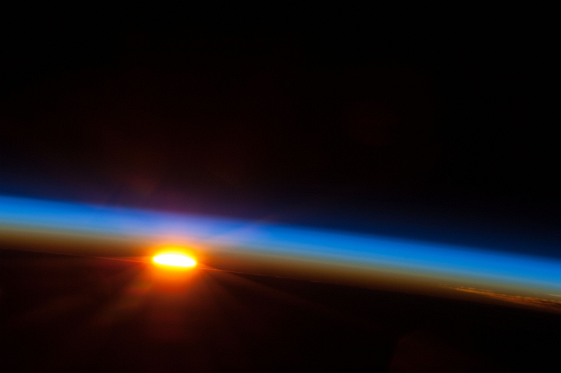 2. The Rising of the Sun Over the South Pacific Ocean, May 5, 2013 at 12:09:58 GMT, As Seen From the International Space Station (Expedition 36). Photo Credit: NASA; ISS035-E-34848, Earth's atmospheric limb, International Space Station (Expedition 35); Image Science and Analysis Laboratory, NASA-Johnson Space Center. 'The Gateway to Astronaut Photography of Earth.' <http://eol.jsc.nasa.gov/scripts/sseop/photo.pl?mission=ISS035&roll=E&frame=34848>; National Aeronautics and Space Administration (NASA, http://www.nasa.gov), Government of the United States of America (USA).
