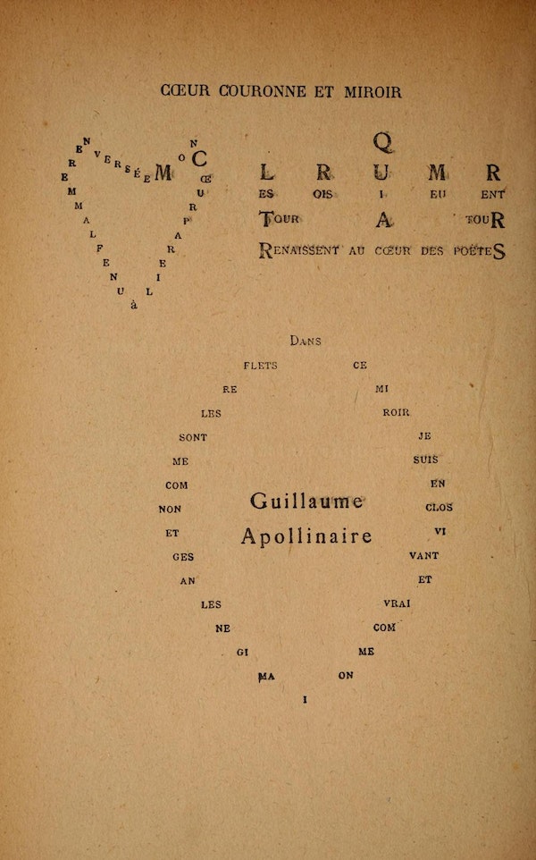 Apollinaire Calligrammes