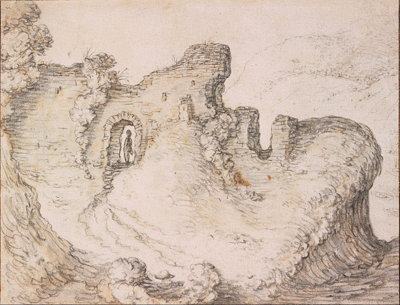 File:Herman Saftleven - Rocky landscape with ruins, forming the profile of a man's face - Google Art Project.jpg