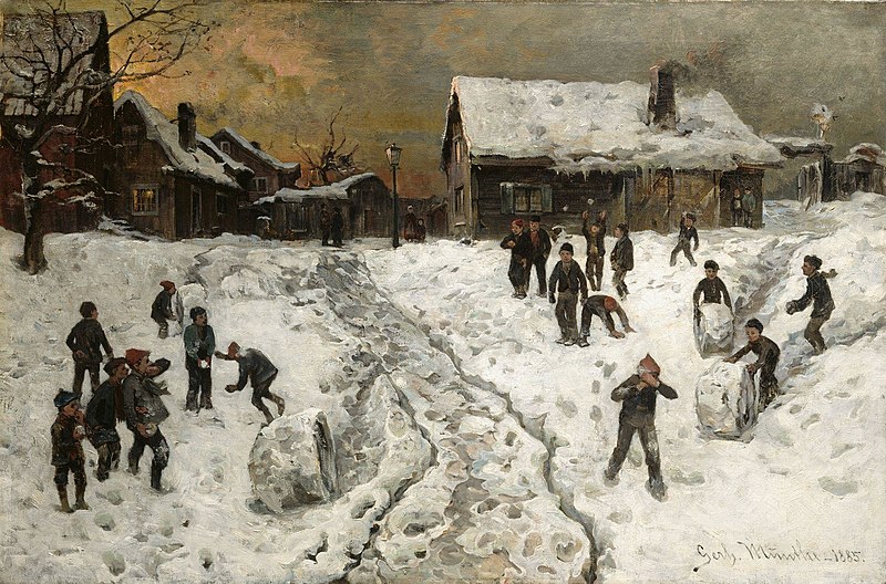 File:Gerhard Munthe - Throwing Snowballs - NG.M.00833 - National Museum of Art, Architecture and Design.jpg