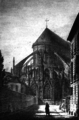 Français : Vue du chevet de la cathédrale Notre-Dame de Paris par Chapuy († 1858)