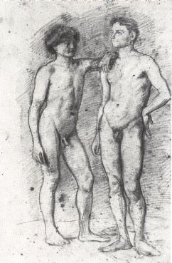 File:Marée, Hans von (1837-1887) - Due nudi maschili 1873-75 scans. bn - Deutsch-Romer ill. 128v.jpg