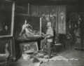 Albert von Keller in seinem Atelier,1904