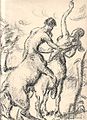 Jules Derkovits: Two centaurs, making love