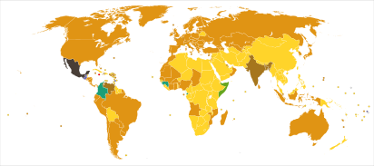 Worldwide map of copyright term length