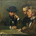 Selbstbildnis mit Hildebrand und Grant (1873)