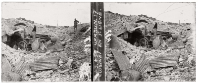 Guerre 14-18, France : 50 vues stroscopiques sur plaques de verre