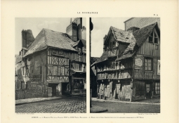 Lisieux. 1. Maison du Pont de la Touques.  2. Maison, rue de Caen.