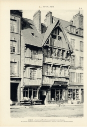 Lisieux. Maisons, place Victor-Hugo, 22-24 (anc. rue des Boucheries)