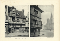 Lisieux. 1. Maison, rue de Caen, 72. 2. Maison du pharmacien,  l'angle de la Grande-Rue