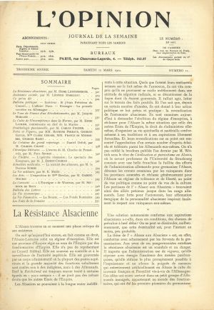 L'Opinion 12 mars 1910 - H. Lichtenberger