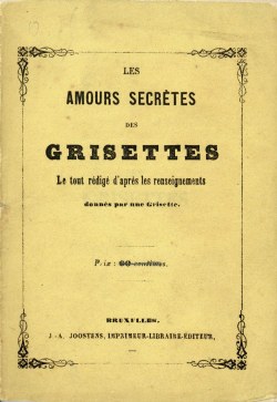 Les Amours secrtes des grisettes - 1828 [couv.]