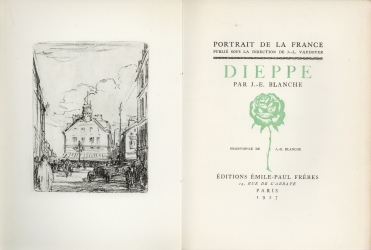 Page de titre : Dieppe de J.-E. Blanche (1927)