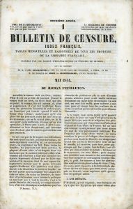 Bulletin de censure, mai 1844