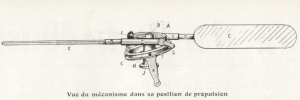 Vue du mcanisme dans sa position de propulsion (177 ko)