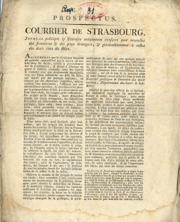 Courrier de Strasbourg (1792) - Propectus