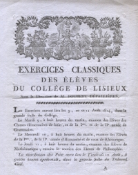 Exercices classiques des lves du Collge de Lisieux