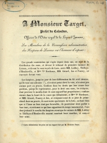 Ptition de la Commission administrative des Hospices de Lisieux  M. le Prfet du Calvados sur le volume d’eau qui appartient au Moulin des Hospices (1838)