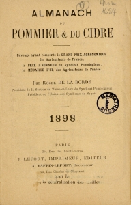 Almanach du pommier et du cidre - 1898 - P. de Titre