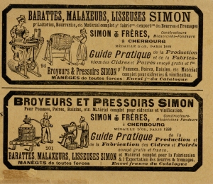 Almanach du Pommier et du Cidre - 1898 - Couv. verso