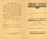 Almanach littraire Lipschutz