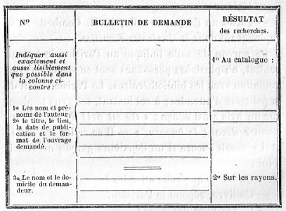 bulletin de demande