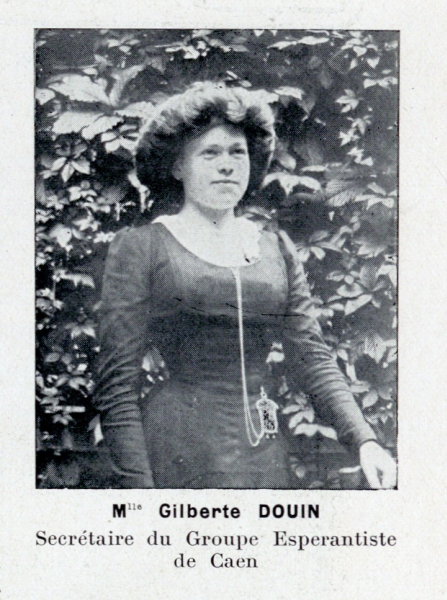 Gilberte Douin - Esperanto - Caen - 1910
