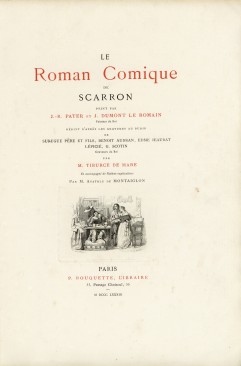 Le roman comique de Scarron, peint par J.B. Pater et J. Dumont le Romain