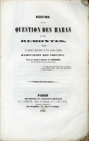 Rsum de la question des haras.... Turenne (1844)