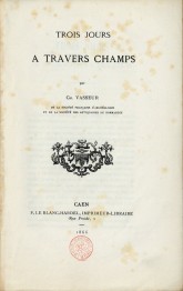 Trois jours  travers champs (1866) - Ch. Vasseur