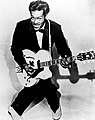 Chuck Berry, widely considered to have "laid the groundwork for not only a rock and roll sound but a rock and roll stance".