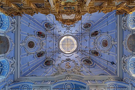 Under the dome of Dormition cathedral at Goritsky monastery, Pereslavl museum-preserve