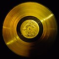 The Voyager Golden Record (containing numerous sounds and imagery) was suggested by noted astronomer Carl Sagan.