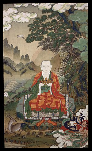 Rāhula, the son of Buddha. Tibetan art, 16th century