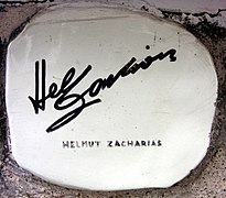 Helmut Zacharias: signature on the Muretto di Alassio