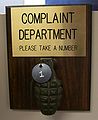 "Complaint_Department_Grenade.jpg" by User:Adam the atom