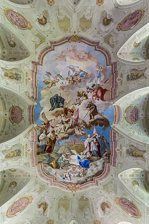 Fresco by Paul Troger in St. Koloman's Hall, Melk Abbey