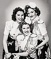The Andrews Sisters, a female close harmony group popular during WWII and after.