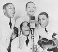The Ink Spots, a popular African-American vocal jazz group during the 1930s-1940s
