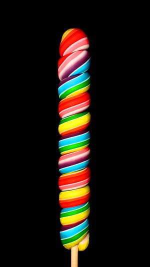 Rainbow spiral lollipop